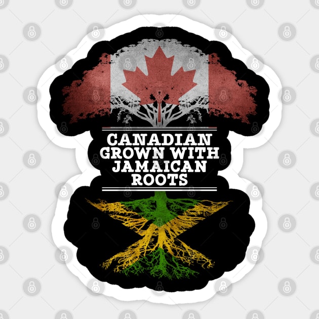 Canadian Grown With Jamaican Roots - Gift for Jamaican With Roots From Jamaica Sticker by Country Flags